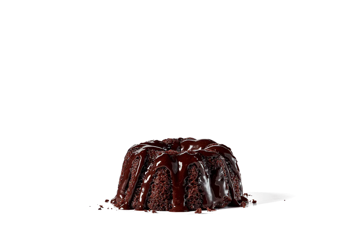 An indulgent Chocolate Overload Cake, drenched in glossy dark chocolate ganache. The cake's moist, dark sponge is visible beneath the thick coating of ganache that drips down the sides. Set against a stark transparent background, the cake stands out with its luxurious texture and tempting appearance, perfect for chocolate lovers.
