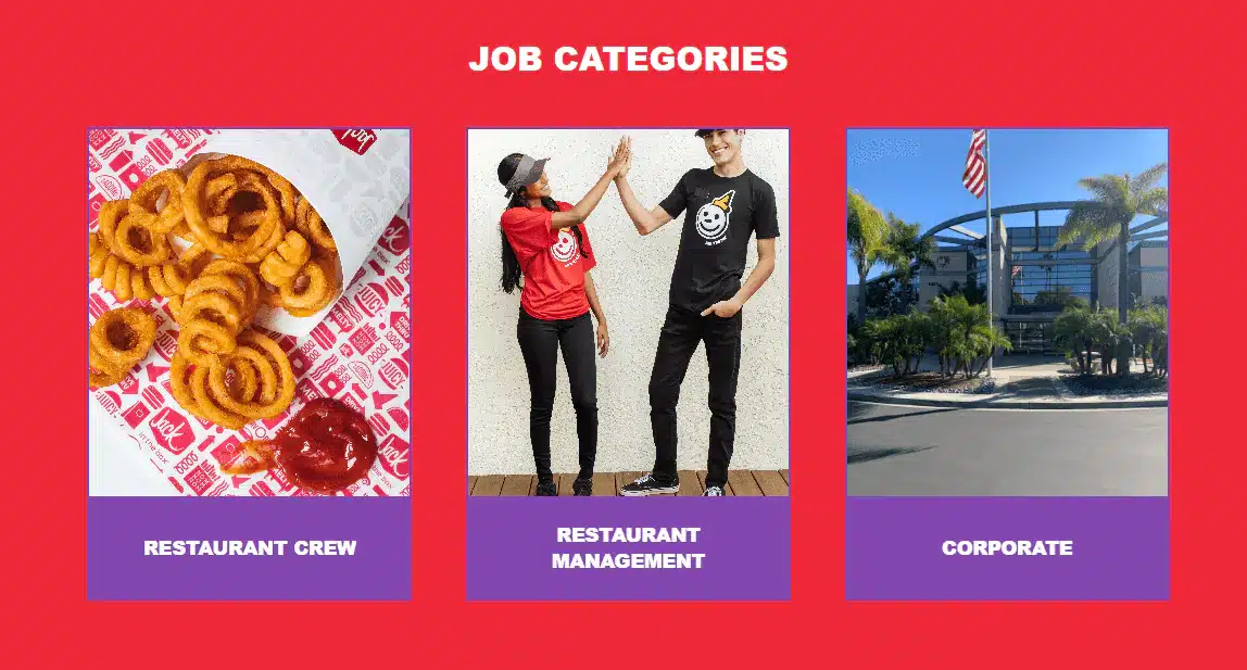 jack in box jobs categories